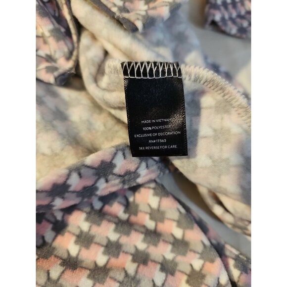 Simply Vera Two-piece Pink & Gray Warm Fleece Pajama Set Women's L New - Picture 4 of 6